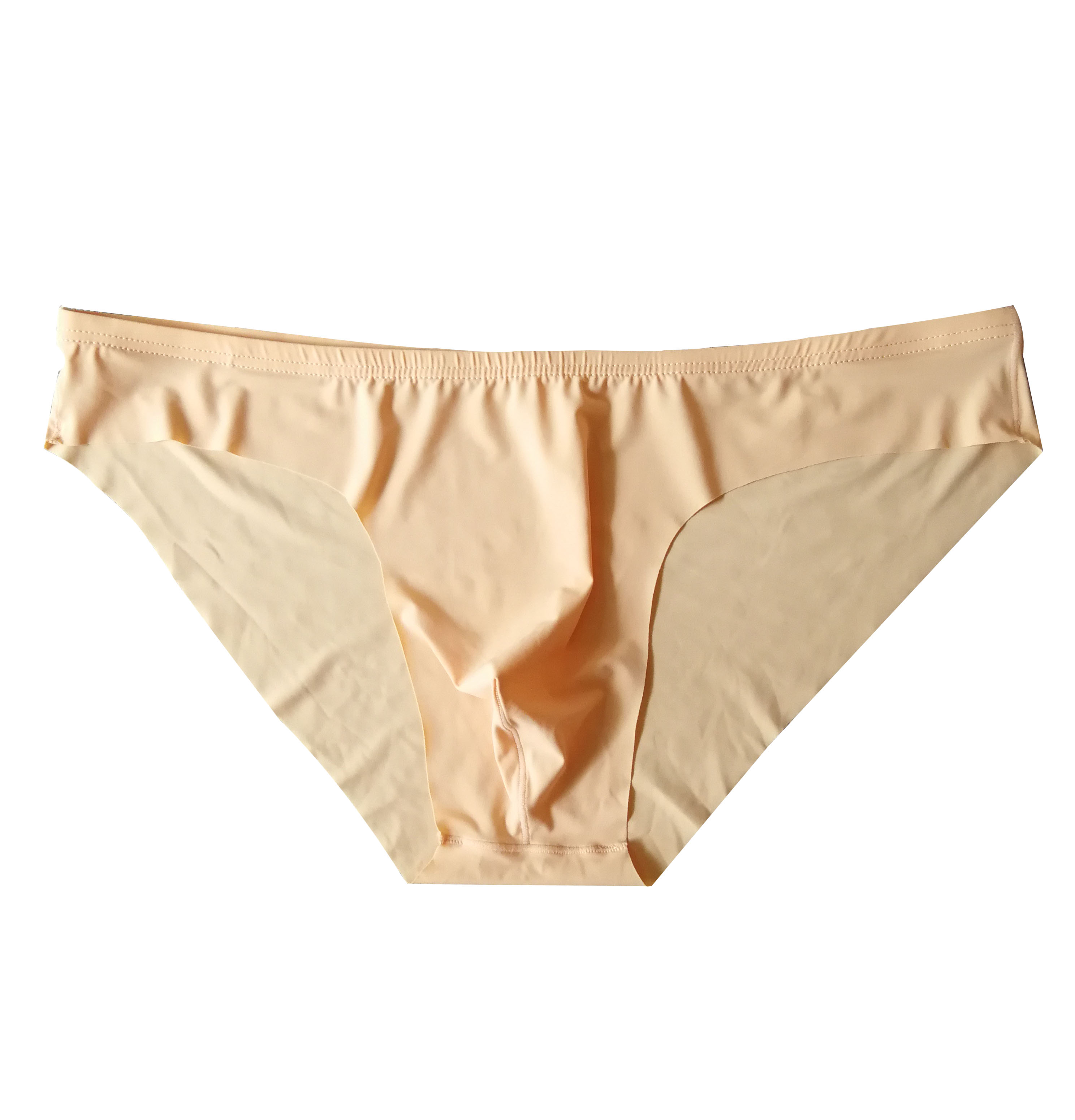 3条装新款男士三角内裤 u凸超薄冰丝三角裤衩 一片式透明低腰青年