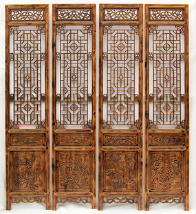 屏风隔断折屏客厅卧室房间门厅玄关中式复古实木折叠移动住宅家具