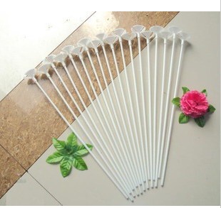 气球50cm气球 纯白色 气球杆托套装 棒 婚庆派对装饰布置 气球杯棒