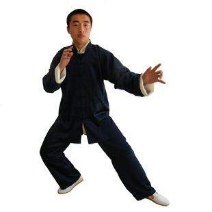 上衣 包邮 长袖服装唐装休闲衣服 正品李小龙超酷排扣上衣 蓝黑白3色