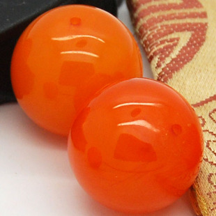 吊坠 中东琥珀饰品 18-25mm圆珠吊坠配件 橙色黄蜜蜡雪山手串散珠
