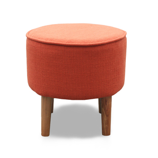 特价绒布小圆筒柱形换鞋凳试衣间休息梳妆凳床头搁脚茶几小矮凳子