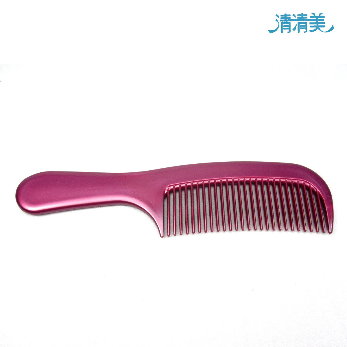 清清美3088有柄梳子 塑料梳子宽齿带柄梳塑料梳美人梳家用梳子