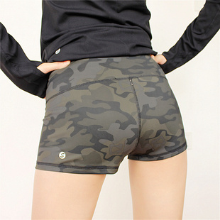 斯斯 显腿翘臀女士运动健身短裤跑步速干高温瑜伽钢管舞热裤 包邮