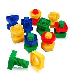 儿童益智多功能螺母组合拆装玩具百变木制积木