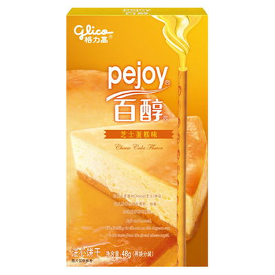 【天猫超市】格力高 百醇芝士蛋糕味香脆夹心饼干棒 48g/盒