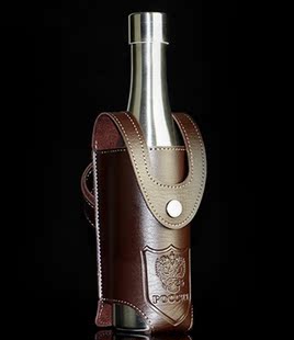 不锈钢 俄罗斯特色单瓶酒壶 18盎司随身金属酒壶 304不锈钢