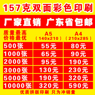 宣傳單頁 三摺頁 dm單印製 製作 畫冊彩頁印刷企業廣告傳單 數碼