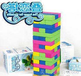 包邮 原木 爱情层层 叠叠高 叠叠乐 叠恋塔 真心话大冒险