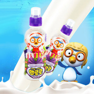 蓝莓 韩国进口 买送小礼物 啵乐乐/宝露露蓝莓味饮料 235ml