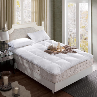 霞珍双层羽绒床垫 五星级酒店床褥子 白鸭绒加厚床垫 舒适柔软
