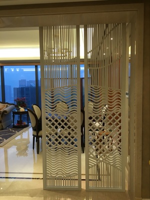 现代玄关隔断镂空进门雕花板 花格背景墙通花板屏风 简约入户屏风