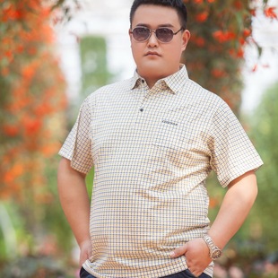 肥佬夏装中老年胖父亲爸爸超肥超大号短袖t恤大码男装胖子透气凉