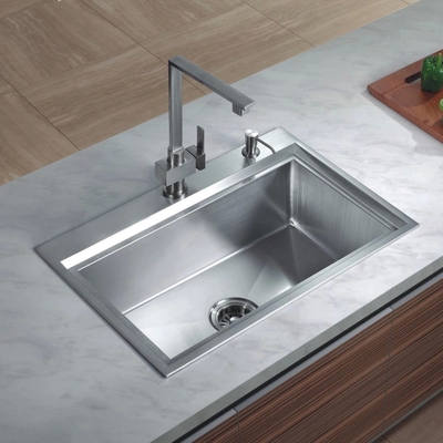 东日菱304不锈钢纯手工水槽洗菜盆 台上盆大单槽8803