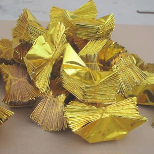 手工纸叠金元宝金银箔元宝纸祭祀殡葬佛教用品批发黄表纸