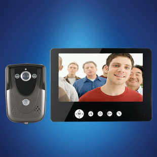 可视对讲 9寸有线彩色门铃家用可视对讲门铃夜视防雨别墅可视门铃