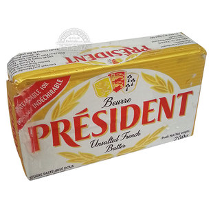 法国总统无盐黄油块200g 动物性黄油 烘培原料 武汉满百包邮