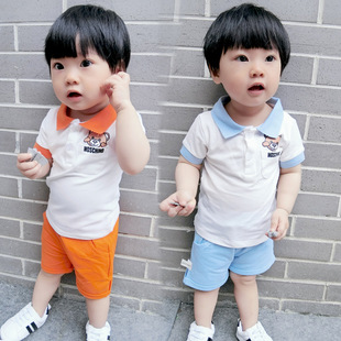 啊呜韩国童装代购2016冬男女童新款时尚气质大翻领百搭羽绒服