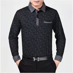 长袖 男t血长袖包邮 2016新款春秋装纯棉体血衫中年男士春秋t桖长袖