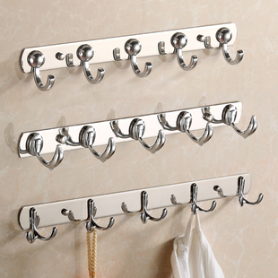 厨房 不锈钢挂衣钩浴室衣服挂钩架 门后衣钩排钩衣帽钩 厨房挂钩壁挂