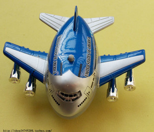 合金 喷气式小飞机模型 声音灯光 回力 儿童金属飞机玩具