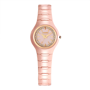 vodoy沃度石英表手表陶瓷防水小三针时装日本水钻手链女国产腕表 新品